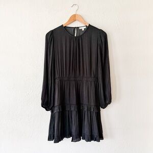 GB Girls Black Long Sleeve Silky Mini Dress